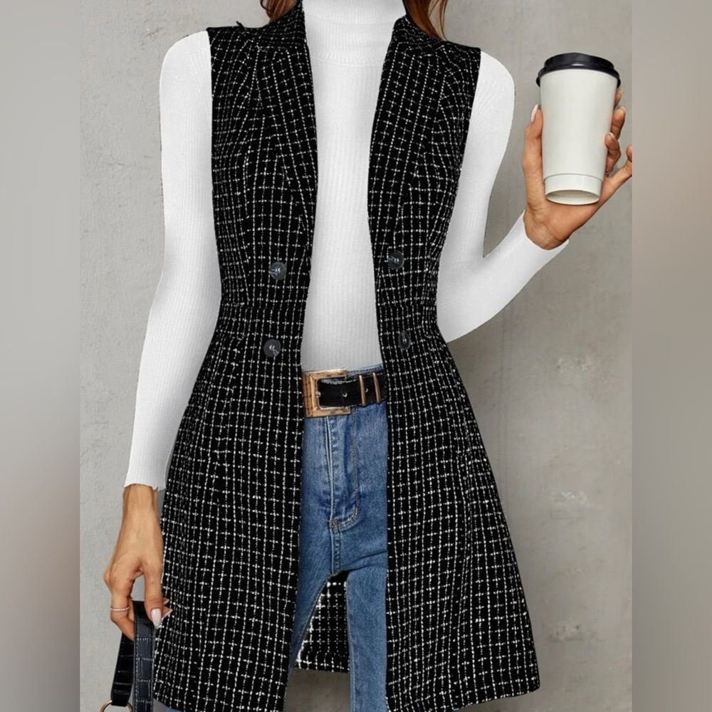 Black sweater vest like